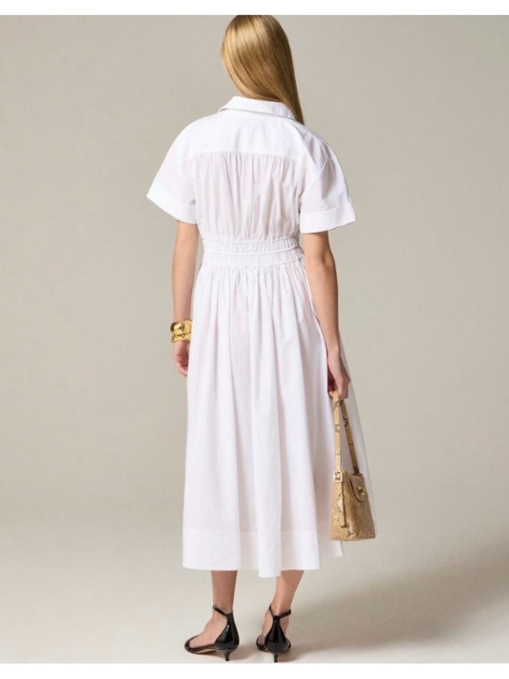 J Crew Cotton Shirt Midi Dress - Picture 4 of 9